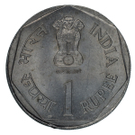 India1955-88,  3 coin lot, of 1/2 Rupee, 1 Rupee, and 2 Rupees.  All graded  AU-UNC condition