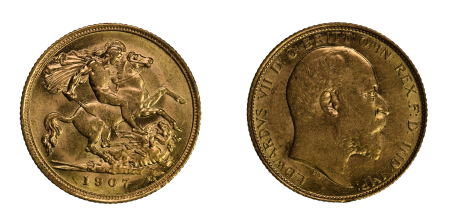 Australia 1907M, 1/2 Sovereign