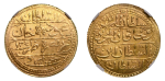 Algeria, AH 1241(1826), Sultani (Au), Year in third line. Smooth lustrous surfaces, details well defined.. Graded MS 64 by NGC.