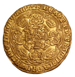  Flanders, 1419-67, Noble (Au), Ghent, Philippe le Bon, struck in Ghent, rose in centre on reverse. Graded MS 62  by NGC.
