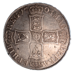 England, 1703 Vigo Crown (Ag), Queen Anne, graded AU Details by NGC.