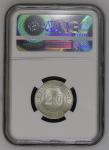 Straits Settlements 1935,  20 Cents. Round-top 3. Graded MS 65 by NGC.