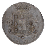 Portuguese India 1850 , 1 Rupia.  VF condition (EF reverse)