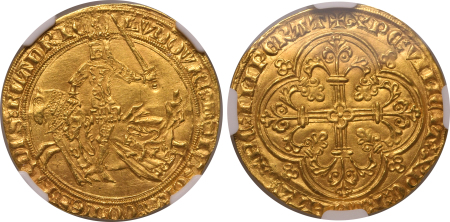 Belgium (1346-84) F'DOR Flanders,  Louis II De Male. Graded MS 62 by NGC.